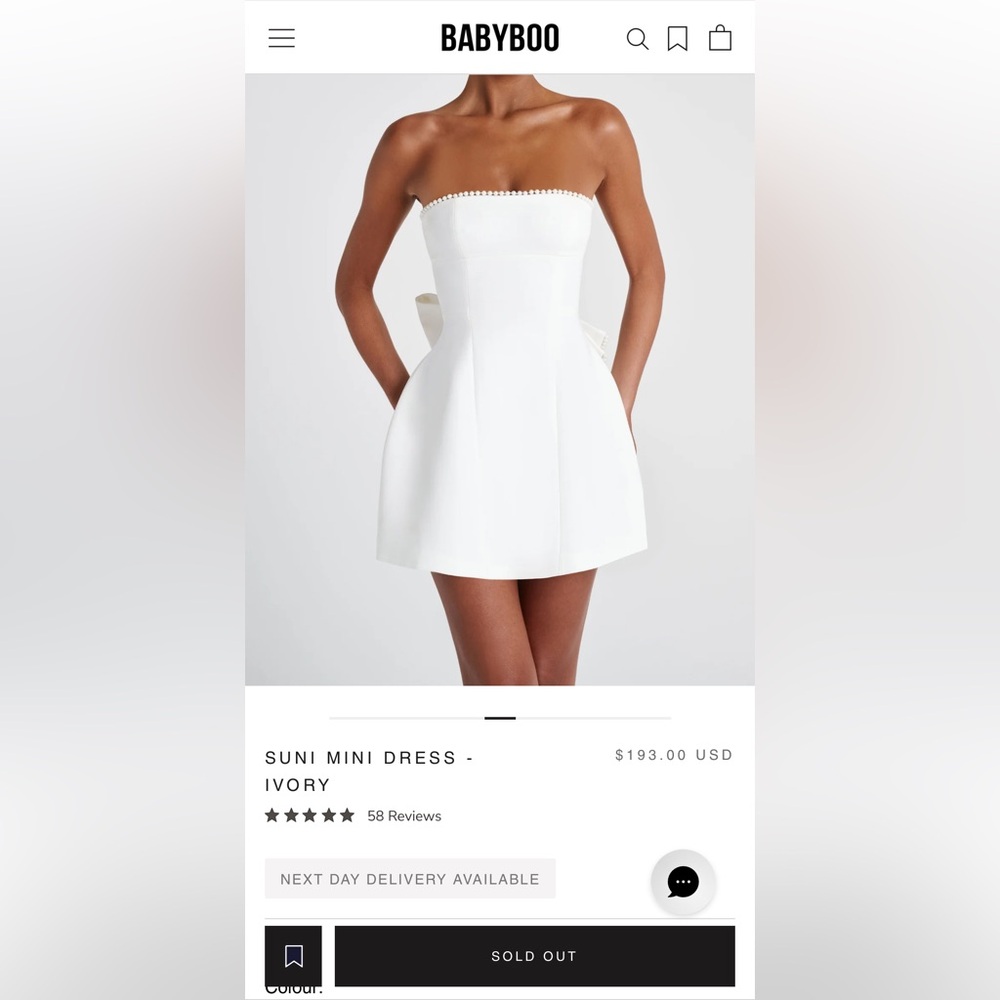 BABYBOO Suni Mini Dress Ivory